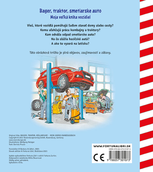 BAGER, TRAKTOR, SMETIARSKE AUTO - Moja veľká kniha vozidiel - leporelo